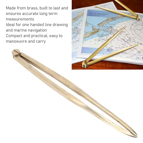 Nurnesy 7,87 -Zoll -Messingnavigationsteiler - Professionelles Meereszeichnungsinstrument (IMPA 371013) für Genaue Navigation und Präzision