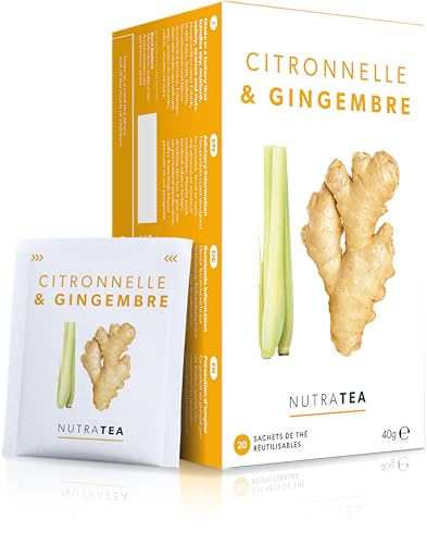 Thé à la citronnelle et au gingembre Nutra Tea - Tisane en sachets x60 (Lot de 3)