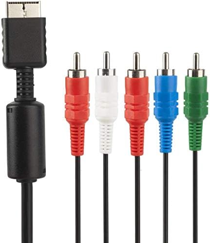 Component AV Cable for PS2/PS3/PS3 Slim HDTV-Ready TV HD Component AV Cable 5-Wire 6FT Black