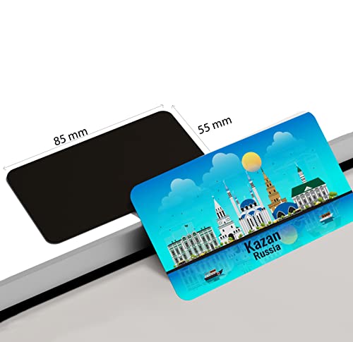 Image of dhcrafts Rectangular Rubber Fridge Magnet /Magnetic Card Blue Russia Kazan Design Pack of 1 (8.6cm x 5.4cm)