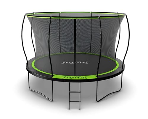 Image of Jumpflex Flex Series 08ft, 10ft, 12ft Outdoor /Indoor Trampolines| with Basketball Hoop| Supports Upto 250 Kg| 2026 Edition| Suitable for Kids and Adults
