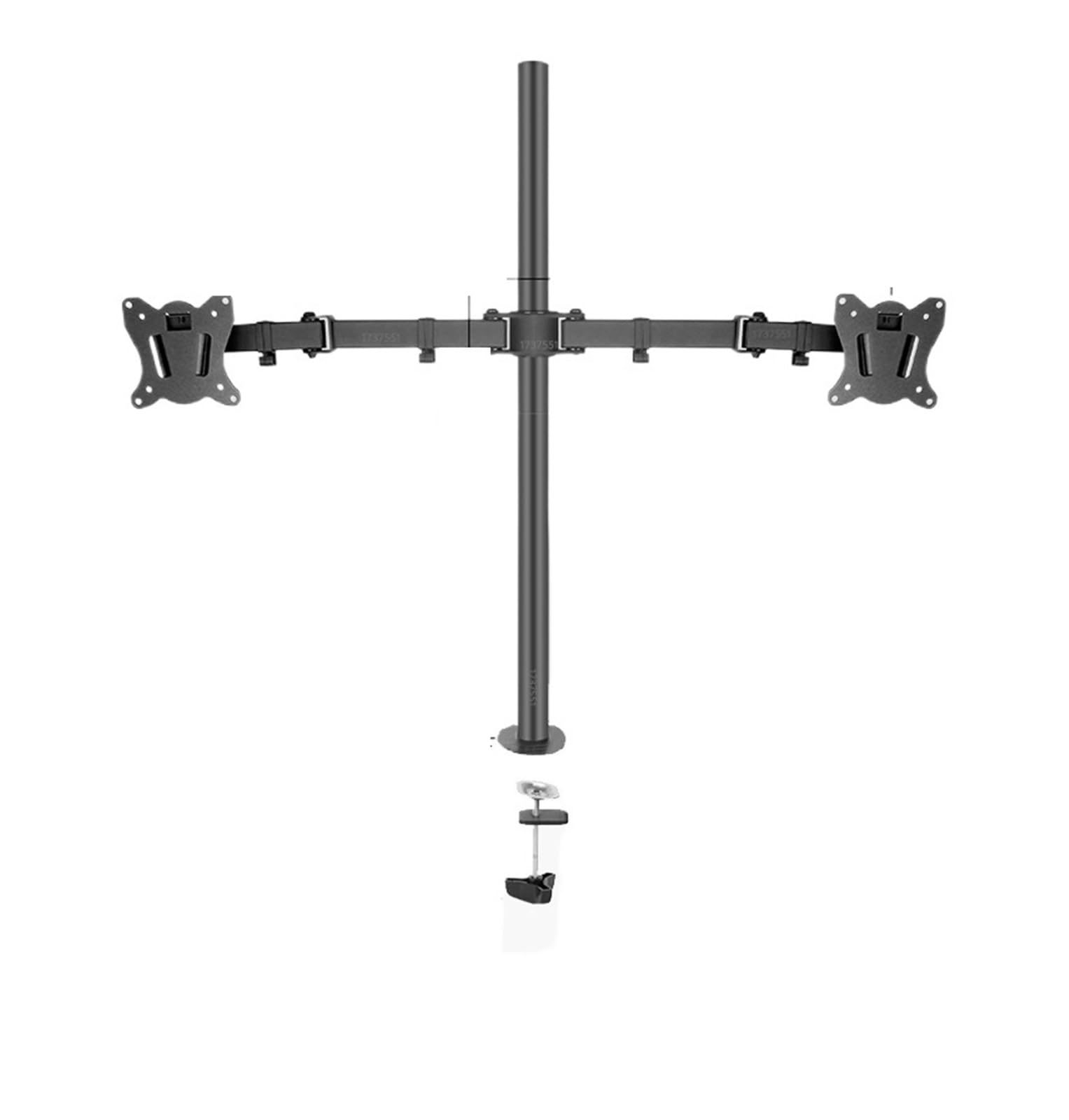 Support double écran de bureau 80cm pour le télétravail productif
