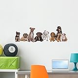 Wallmonkeys FOT-24945146-36 WM263659 Large Group of Puppies Peel and Stick Wall Decals (36 in W x 13 in H)