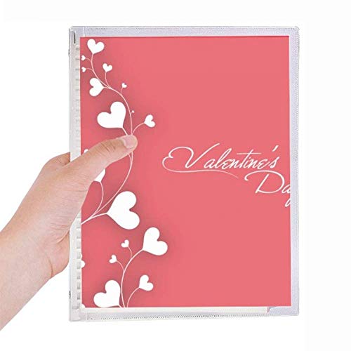 Carnet de Saint-Valentin rose avec cœurs blancs le cadeau romantique idéal