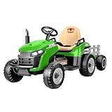 Trator Elétrico Infantil Com Controle 2 Marchas Maxi Toys (Verde)