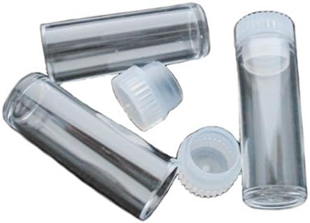 SHC Web 1ml Empty Mini Clear Plastic Tubes x 2 (Bead/Beading/Glitter/Paint/Sample Storage)
