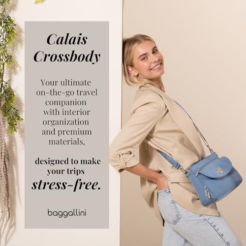 Image of Baggallini Calais Crossbody Bags for Women 10x7 Lightweight Water-Resistant Travel Purse, RFID & Interior Organization