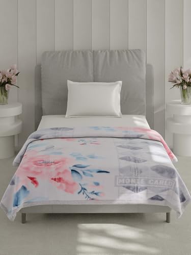 Image of Monte Carlo Single Bed Heavy Winter Blanket Lavish Plus 2 Ply Box Pack 900 GSM | 3.2 KG (220x160 CM), Dark Grey