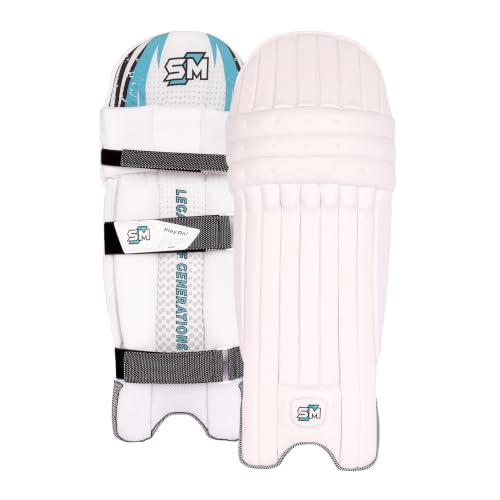 Image of SM Aero Cricket Batting Leg Guard Men's | Cricket / Batting Pads | Double-Layer Plastazote Face | Ambidextrous | Premium Labelling | Protected Back | Size Men's (for Both RH & LH Batsman)