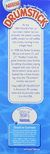 Drumstick, Butterfinger Ice Cream Cones, 4 Count (Frozen)