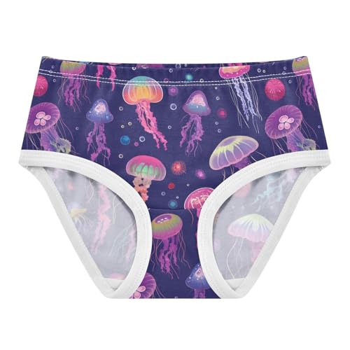 Wusikd Colorful Jellyfish Girls' Underwear Cotton Girls Briefs Soft Toddler Underwear 2T