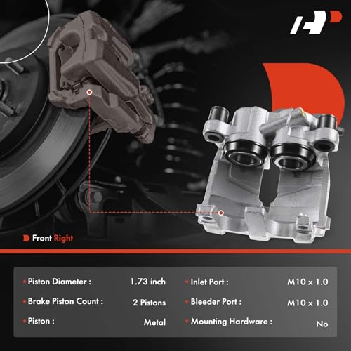 Image of A-Premium Front Left Driver Disc Brake Caliper without Bracket | Compatible with Mercedes-Benz Models - W211 /S211 E350 /E500, X164 GL320 /GL350 /GL450 /GL550 /ML320, W251 R320 /R350 /R500