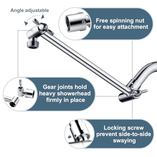 Brazo de ducha BRIGHT SHOWERS con doble cabezal de 10 pulgadas miniatura 6