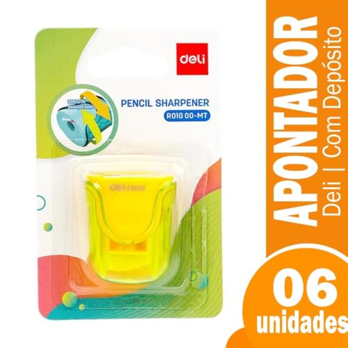 Deli Pencil Sharpeners with Single Hole and Container