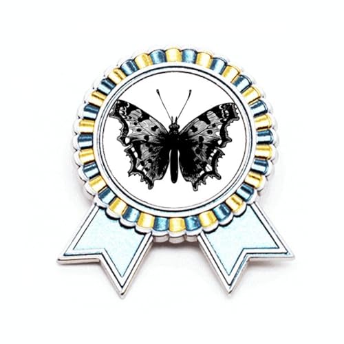 Broche spécimen noir Art déco bijou en métal pour veste M