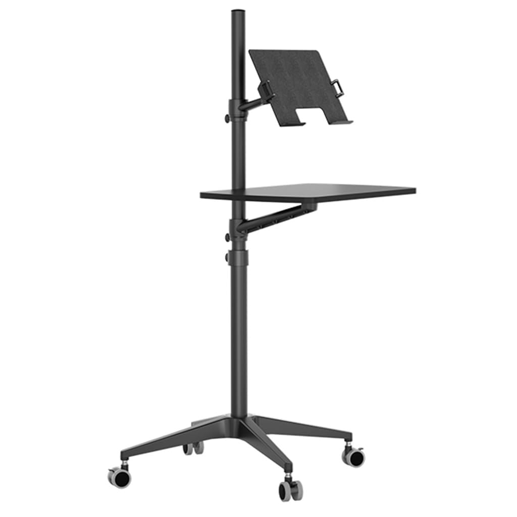 GIZNXBA Supporto Pc Portatile Verticale Regolabile in Altezza Supporto da Pavimento per Tablet con Ruote Postazione Mobile per Computer Compatibile con Notebook da 12-17 Pollici (Color : /Black)