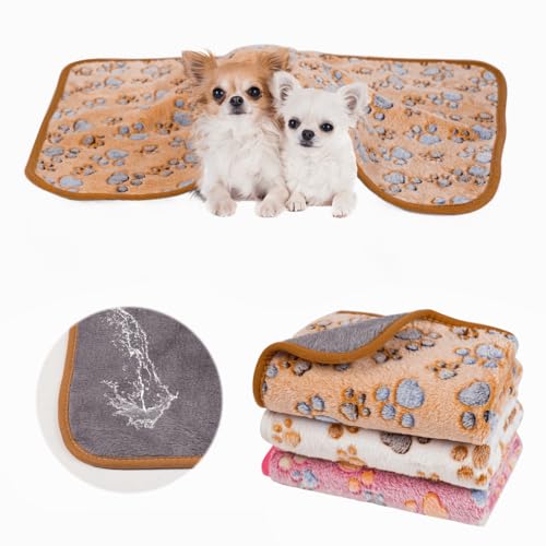 QileQPet Waterproof Guinea Pig Fleece Liners - 3 Pack Washable Cage Liners for Small Pets, Super Soft, Absorbent, Reversible Blankets for Hamsters, Rabbits, Chinchillas