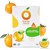 ORANGE HOUSE Laundry Detergent Pods, Natural Plant-Based Detergent with Orange Oil | Hypoallergenic,...