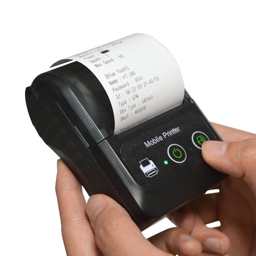 Image of CPENSUS Mobile Printer, Portable Thermal Receipt Printer, Black, Wireless Bluetooth.