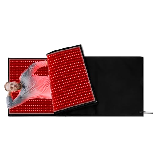LOVTRAVEL New 2560pcs LED 660nm Red Light Therapy Mat Sleep Bag 850nm Near Infrared Light Therapy Devices Large Pads for Whole Full Body Pain Relief