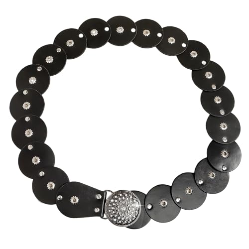 Vintage Rivets Embellished Belt Adjustable 90-110cm PU Leather Strap For Casual Outfits And Formal Wear Fashion Studded Belt