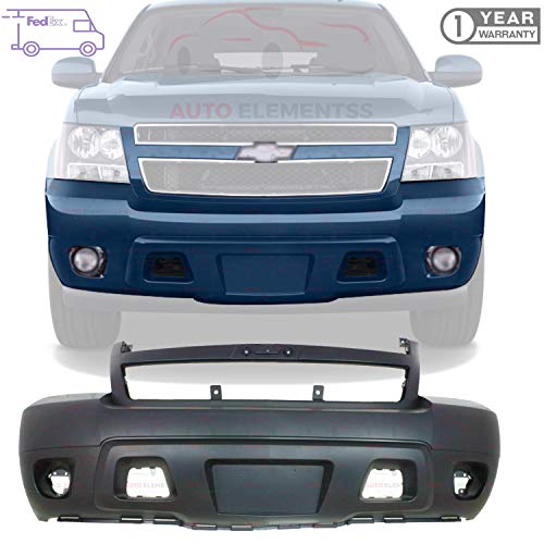 New Front Bumper Cover Primed With Fog Light Holes For 2007-2014 Chevrolet/Suburban/Avalanche/Tahoe Direct Replacement 25814570 #TOP1