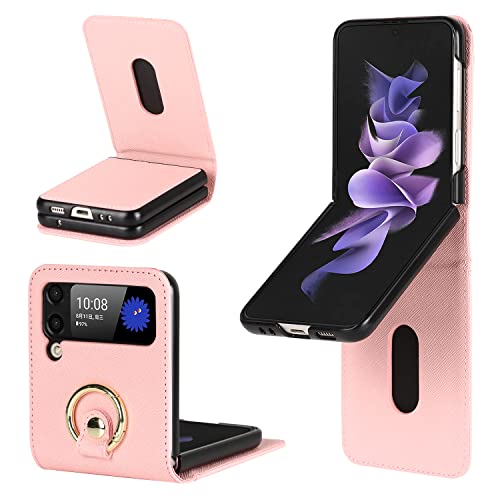 Lbyzcase Case For Galaxy Z Flip 4 5G,Samsung Z Flip 4(2022) Leather Wallet Case,Adjustable Crossbody Lanyard Durable Card Slots Ultra Slim Luxury Cover For Samsung Galaxy Z Flip 4 (Rose Gold) #TOP2