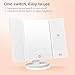 BESTOPE Makeup Mirror with Lights, 7X/5X Magnification Vanity Mirror with 21 LED Lights, 180° Rotation Trifold Touch Screen Cosmetic Mirrors and Dual Power Supply