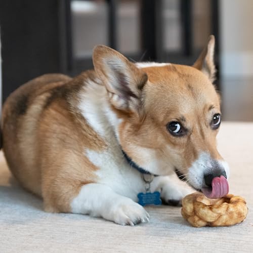 Nothin' to Hide Anéis trançados médios à base de colágeno, sabor de carne, facilmente digerível, su