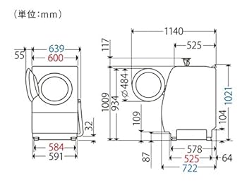 Amazon | Panasonic ドラム式洗濯乾燥機 右開き 10kg クリスタル