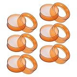 Cabilock 6 Stück Fingerbefeuchter Schwamm mit Nachfüllbehälter Transparent Orange Auslaufsicherer Befeuchterbecher für Geldzählung und Dokumentenverarbeitung Rutschfester