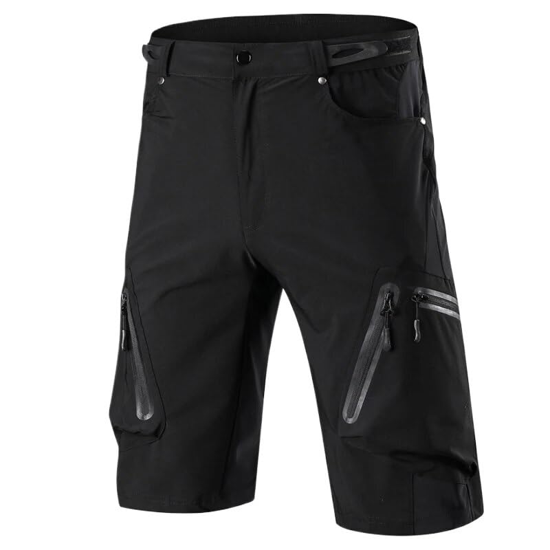 Culotte Ciclismo Hombre Pantalones cortos for bicicleta de montaña, transpirables, sueltos, for ciclismo de carretera, for deportes al aire libre, impermeables Culotte Ciclismo Hombre Corto(Noir,M)