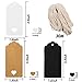 SallyFashion 180 PCS Kraft Paper Tags，Colored Gift Tags Kraft Paper Tags with Twine Paper Tags for Gifts Blank Tags DIY Crafts Arts and Crafts Wedding Birthday Holiday(3.5
