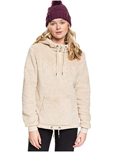 Sweatshirt Roxy Pluma Sherpa Fleece femme contre le froid avec capuche douillette isolante