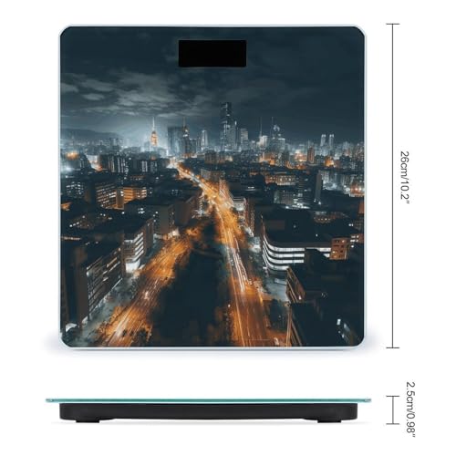 Báscula digital de baño con vidrio templado y pantalla LCD miniatura 2