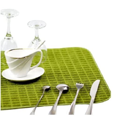 UCRAVO Microfiber Reversible Dish Drying Mat for Kitchen (Multicolor)