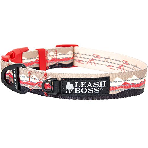 The Mountain Dog Collar 12 Leashboss Patterned Reflective Dog Collar, Pattern Collection, Colorful Dog Collar ...