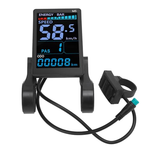 Electric Bike LCD Display Meter Panel, Real Time Riding Data Speedometer and Backlight LCD Screen for Mountain Bike Scooter
