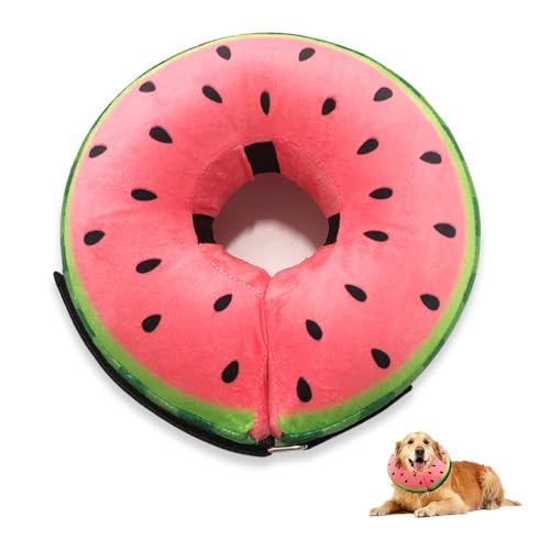 HMCEY Collare Protettivo Gonfiabile Cane,Collare Elisabettiano Morbido Cane,Ciambella Cani Post Intervento Regolabile,Collares Anti Leccamento di Recupero,Collares Post Operatorio di Protezione - L