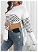 BEAUDRM Women's Striped Button Detail Crew Neck Maternity Nursing Sweater Long Sleeve Pullover Tops Black and White Large