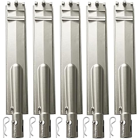 GRILLJOB 5PC Stainless Steel BBQ Grill Burners Cover