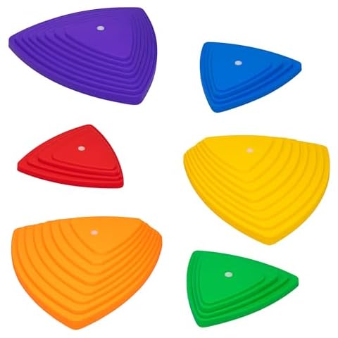 WYZworks - Stepping Stones for Children, Non-Slip Polypropylene, 6 Pieces Stepping Stones Develop Balance and Coordination in Children, Obstacle Courses Sensory Toys for Children's Cover