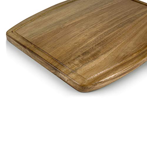 Tabla de cortar ovalada de madera Acacia miniatura 5
