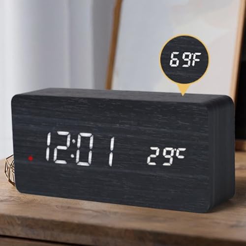 Reloj de sobremesa estable con pantalla LED para evitar descuidos horarios 3