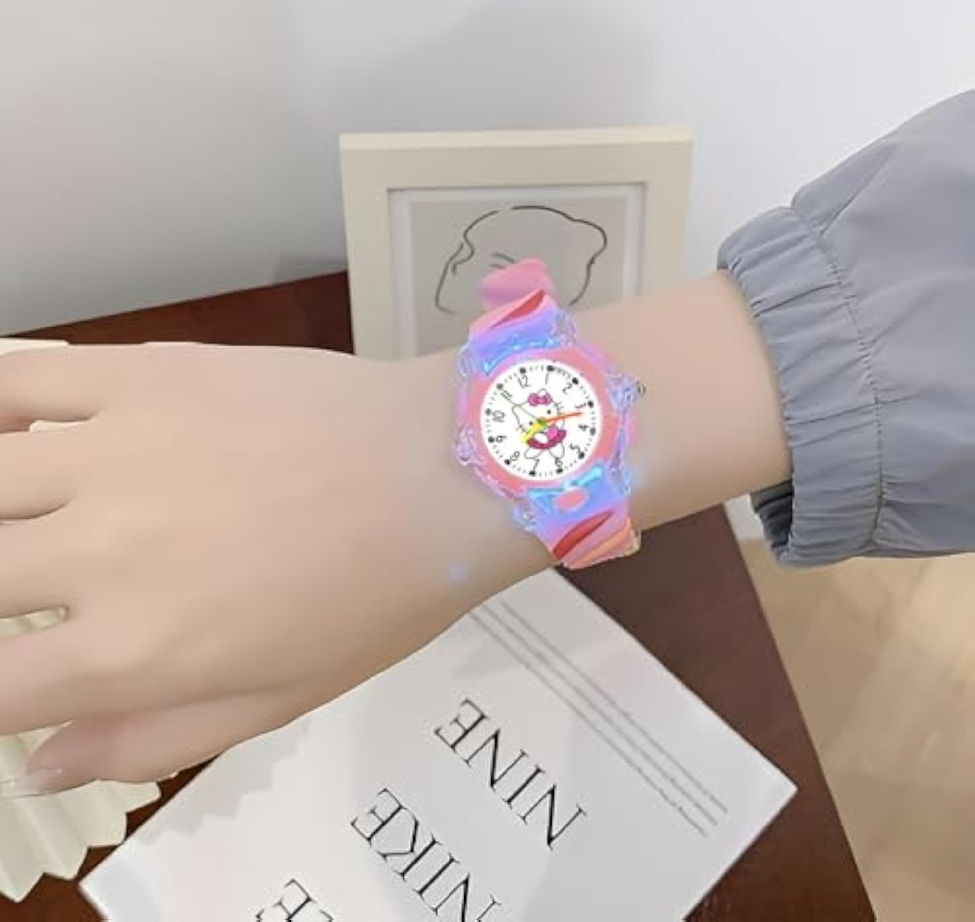 Analog Dial Rainbow Color Strap Kids Watch