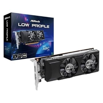 Placa de Vídeo ASRock Arc A380 Low Profile, 6GB, GDDR6, 96-Bit, Preto