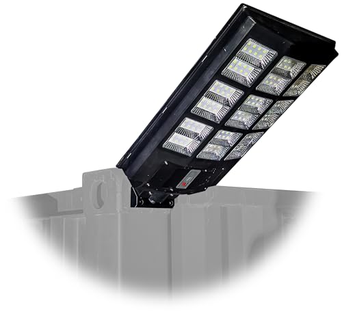 Simple Shipping Containers Large LED Solar-Powered Street Lamp with Shipping Container Corner Casting Mount, 15,000W Brightness, IP68 Waterproof