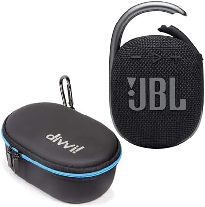 JBL Clip 4 Portable Bluetooth Speaker (Black) + Bundle with divvi...