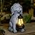 Solar Dog Statues for Garden Decorations, Solar Garden Gifts Statues for Patio, Balcony, Yard Ornament, Unique House Warming Garden Gifts Figurine Lights, Garden Gifts for Women, Mom