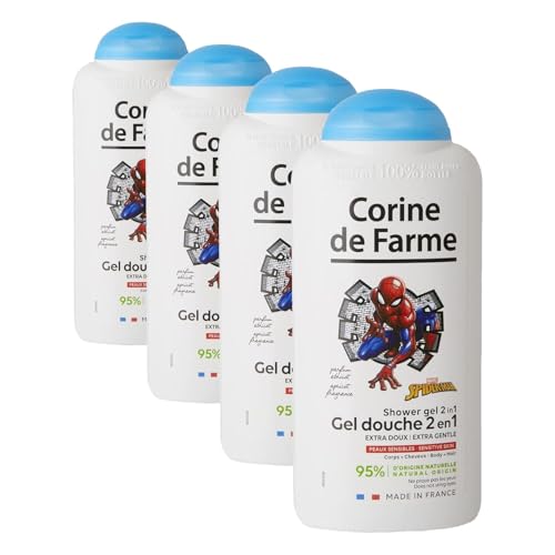 Gel de ducha Avengers Corine de Farme 2 en 1 para cuerpo y cabello infantil pack de 4 botes 300ml